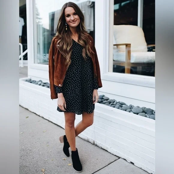 Madewell Star Silk Button Back Dress - Black - Small - Picture 10 of 15